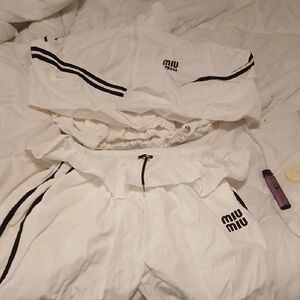 Miu Miu White Set with Black Accents Fits Xl To 1x. Womens. So Cute. NWOT